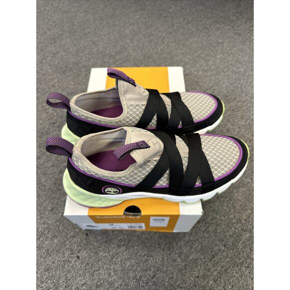 Timberland Mens 10 Solar Wave Slip on Taupe Mesh w/ Blk - Picture 3 of 8